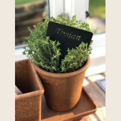 Planteskilte i sort metal